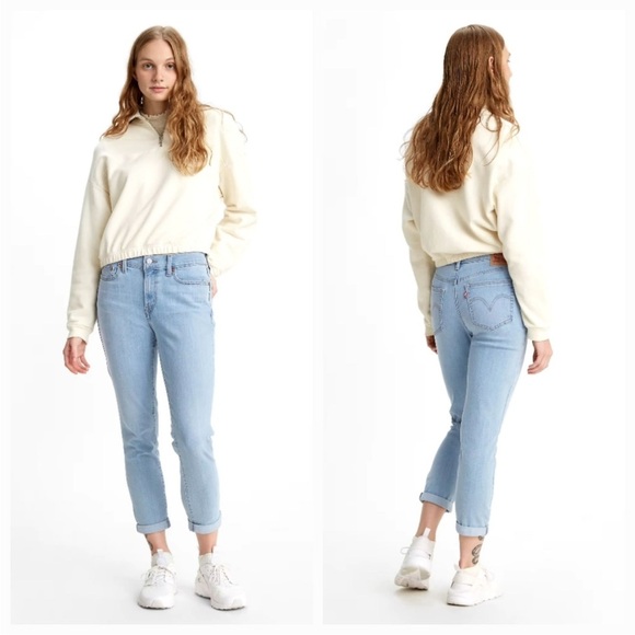 NWT Levi’s Boyfriend Hypersoft Mid Rise Jeans Sz 31 - Picture 1 of 15